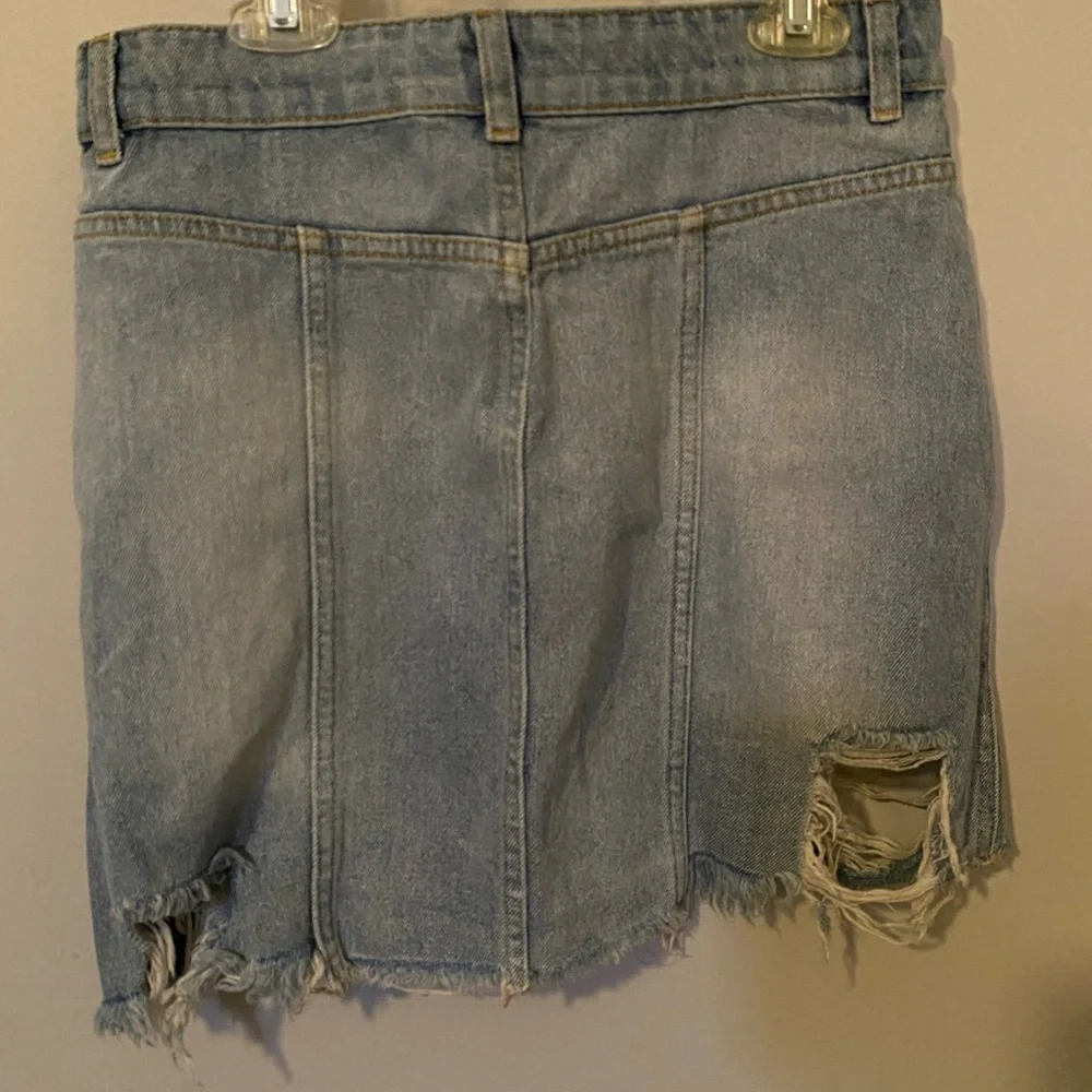 Free People Blue Mini Pencil Skirt - Picture 2 of 2